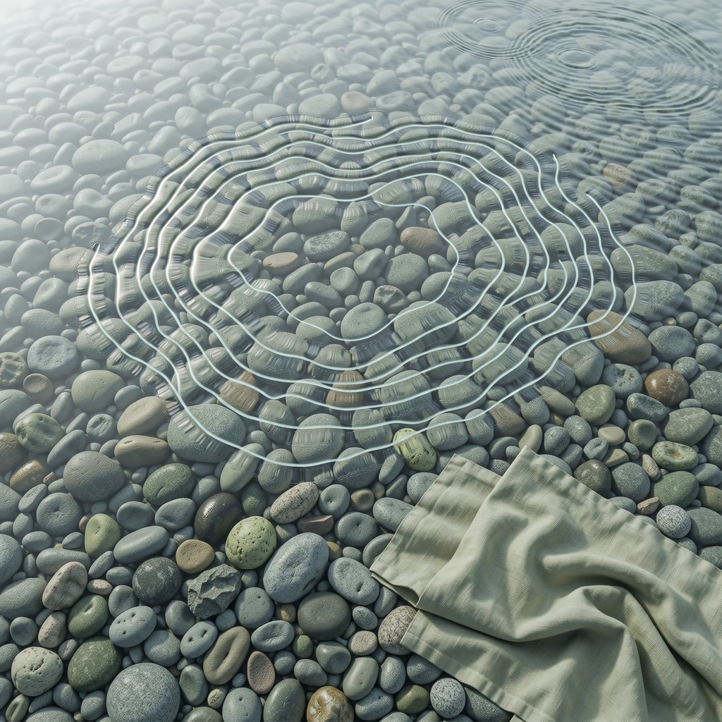 Tactile mountain river stones